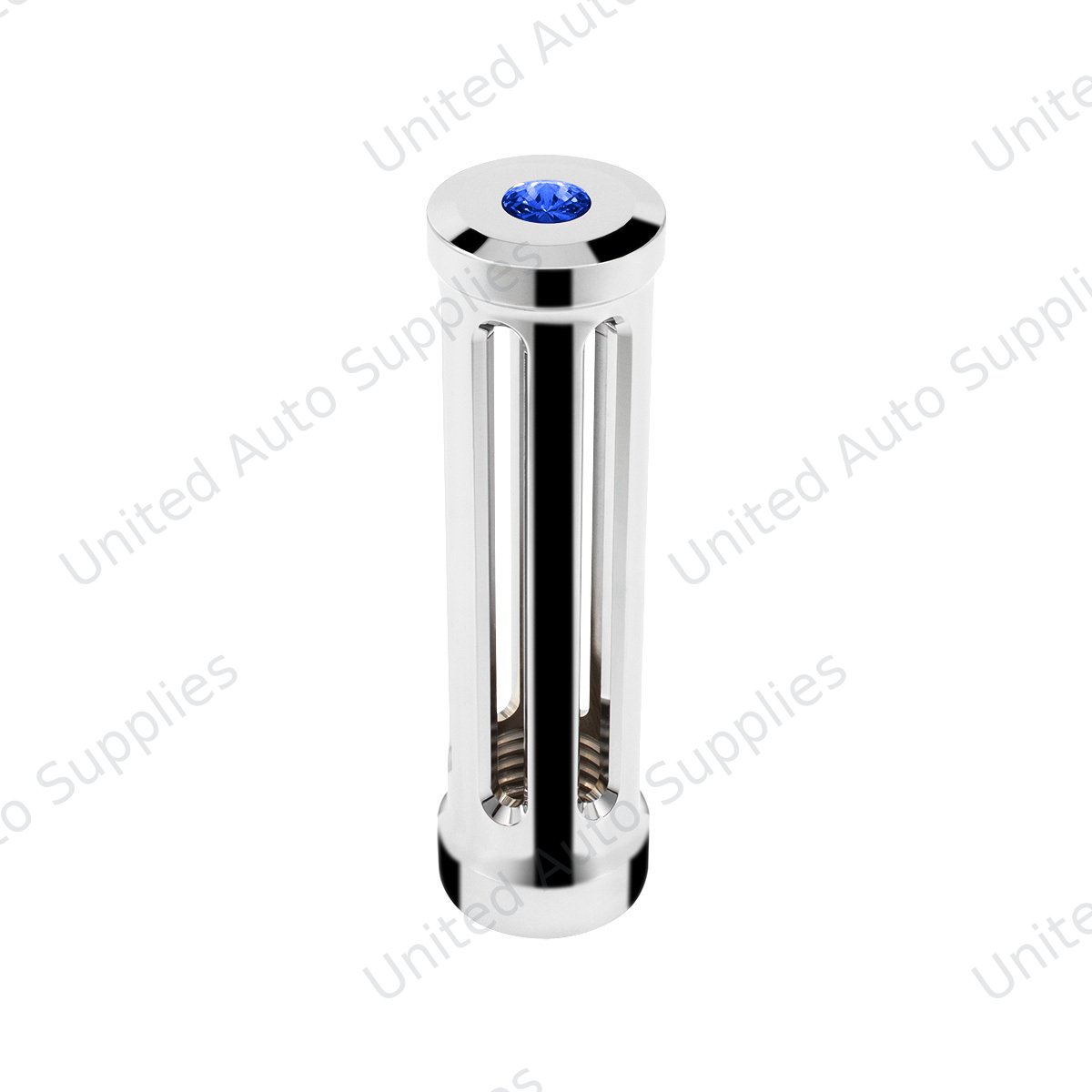 M30X3.5 Thread-On Sonoma Gearshift Knob-Blue Crystal/Chrome