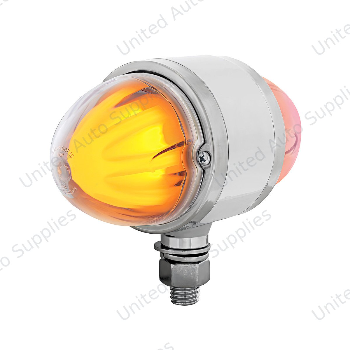 18 LED Dual Function GloLight Double Face Light - Amber & Red LED/Clear Lens