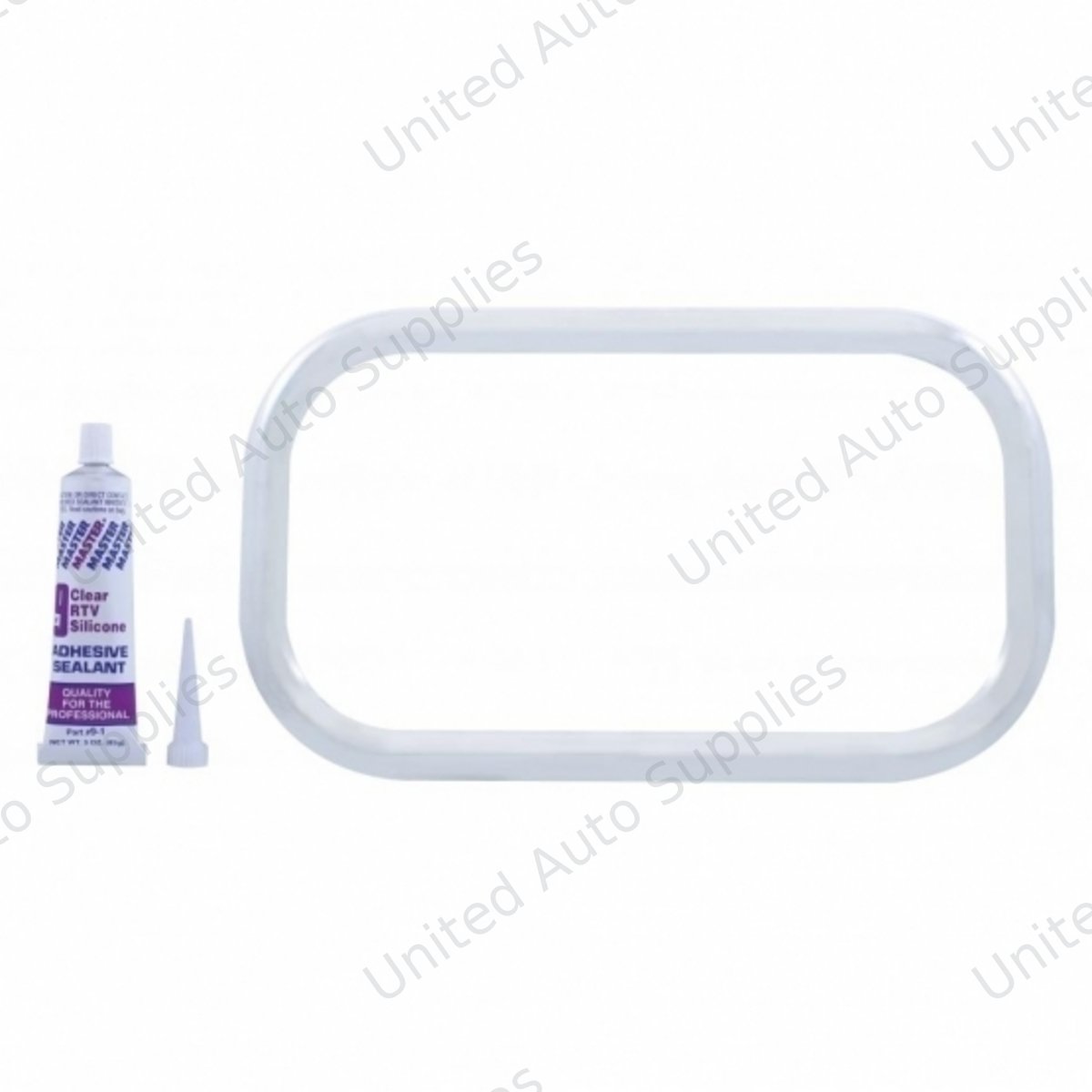 Stainless Curved View Window Trim With Sealant Adhesive For Freightliner