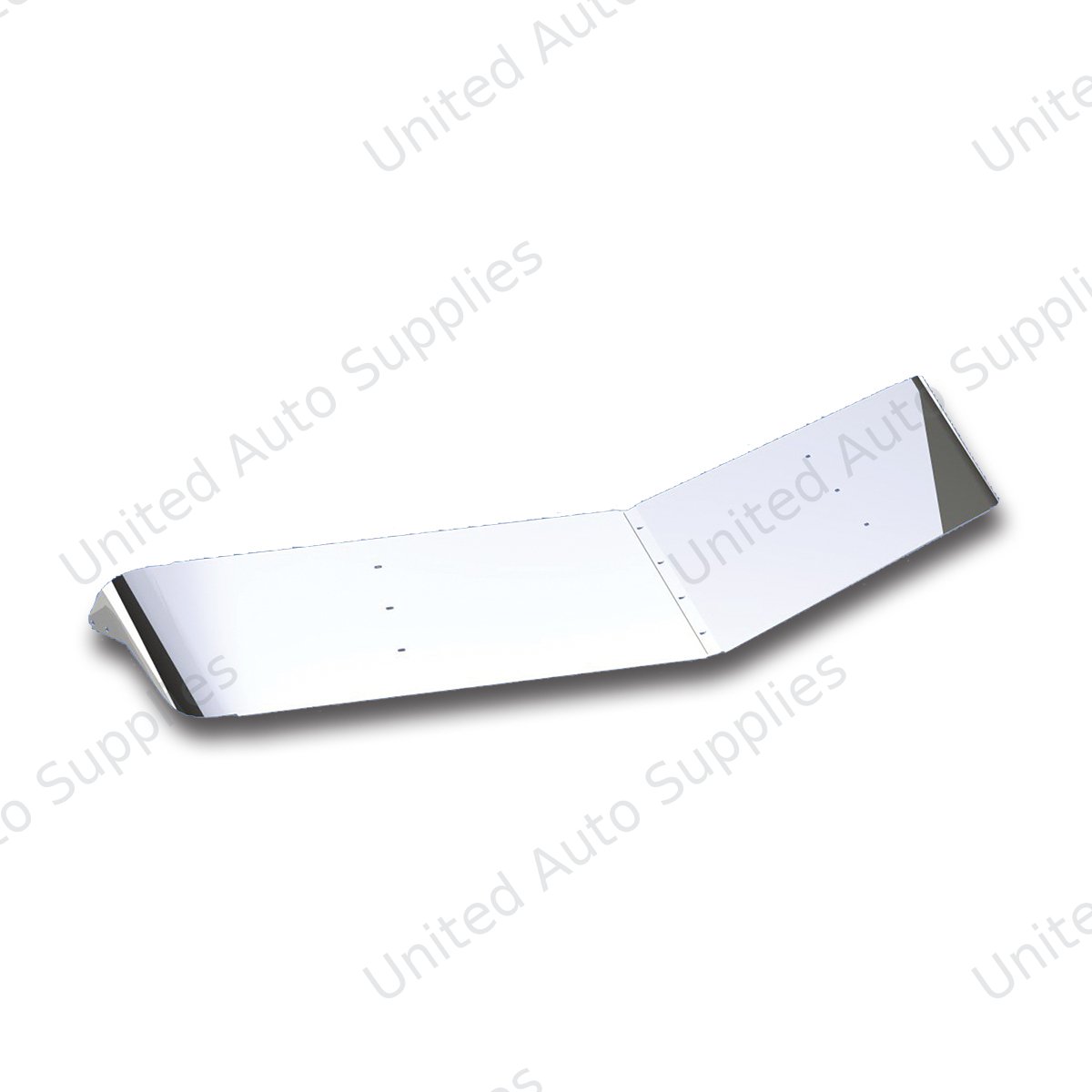 12" Stainless Extended Style Sunvisor For 2005+ Peterbilt 379/388/389/367 With Low Roof Standard Cab