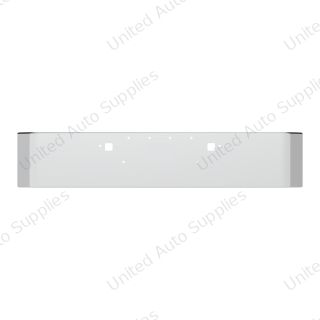 SS Clad Aluminum Bumper For 2008-2023 Peterbilt 389 - Curved Ends
