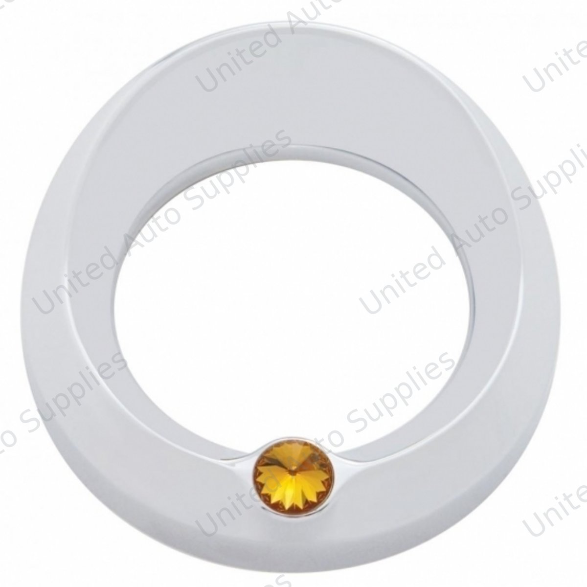 Signature Series Gauge Cover With Visor & Crystal For 3-3/4" DIA Speed/Tachometer Gauge - Amber Crystal