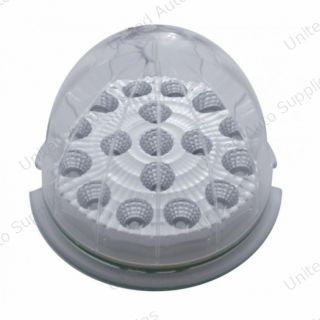 17 LED Dual Function Reflector Cab Light - Red LED/Clear Lens (Bulk)