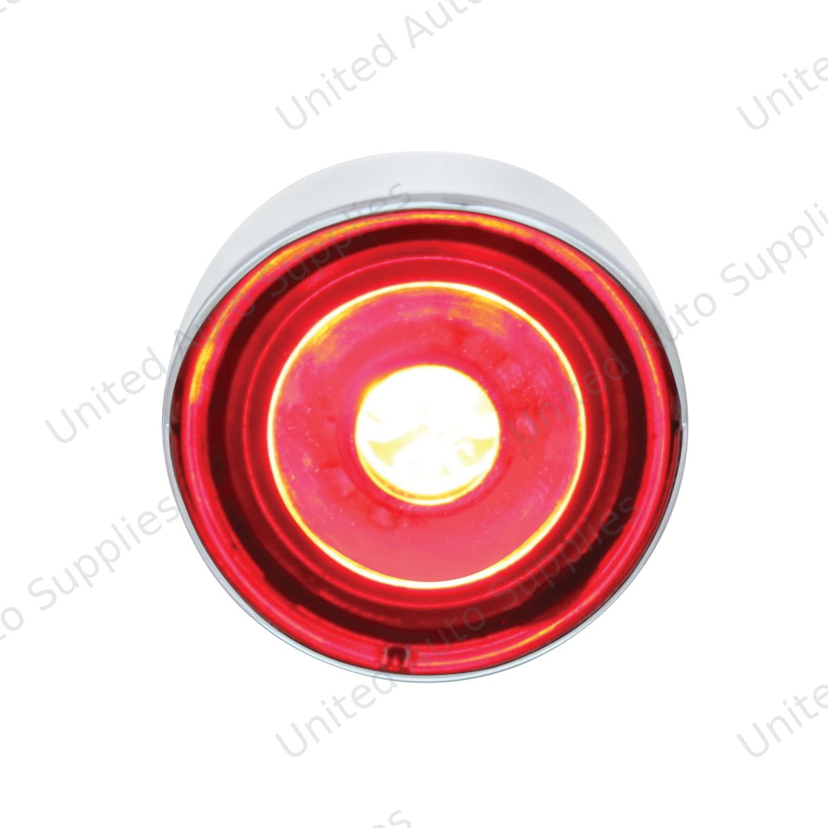 3 High Power LED 1" Clearance/Marker Light With Visor - Red LED/Clear Lens