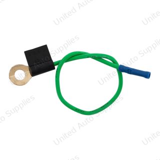 Fusible Link Wire - 14 AWG, Green w/ 5/16" Stud, (1) 10.5" Pc.