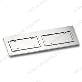 Stainless Dual License Plate/Swing Plate For Kenworth W900 With Texas Style Bum