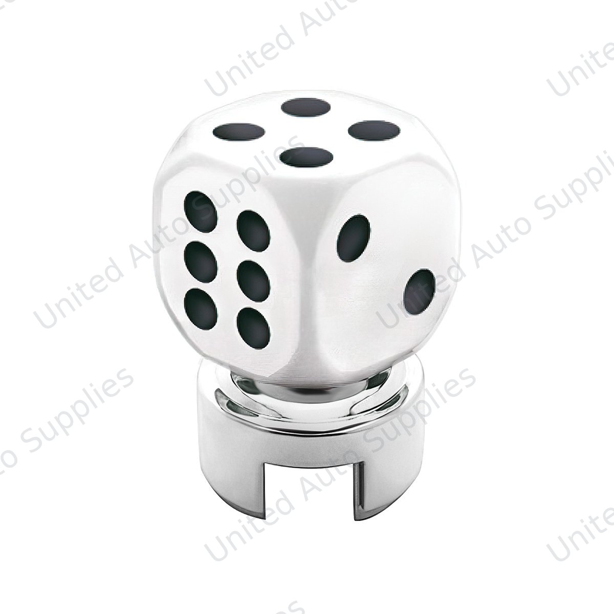 White Dice Gearshift Knob With 13/15/18 Speed Adapter