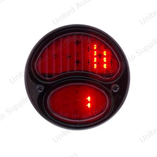 31 LED Sequential Tail Light Assembly With 4 LED LP Light & Black Housing & Rim For 1928-31 Ford Car - L/H