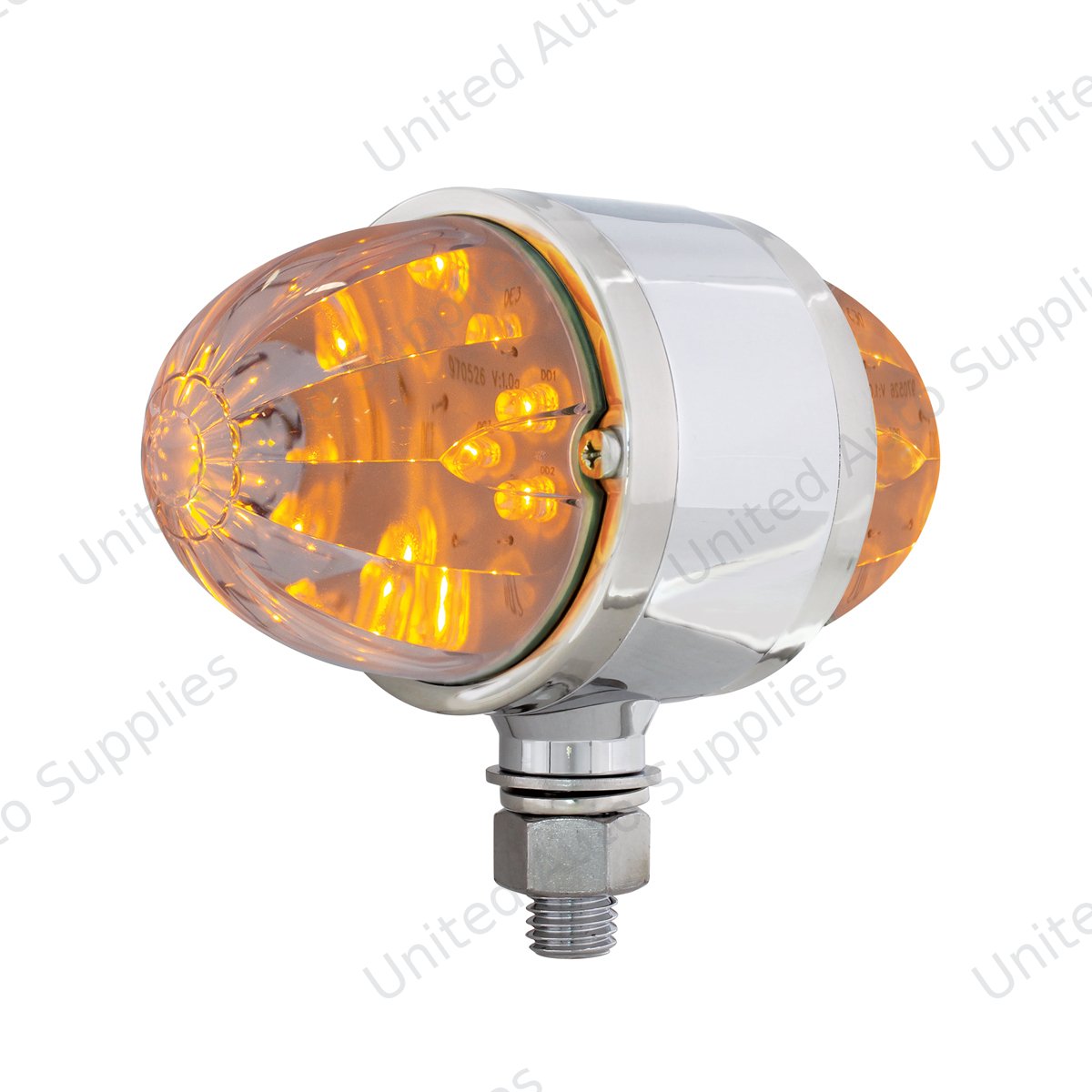 34 LED Dual Function Watermelon Double Face Light - Amber LED/Clear Lens