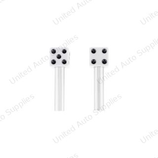Dice Door Lock Knobs - White (2Pc/Set)