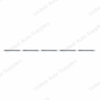 94" Stainless Light Bracket With 5X 11 LED 17" Light Bars & Bezels - Red LED/Clear Lens