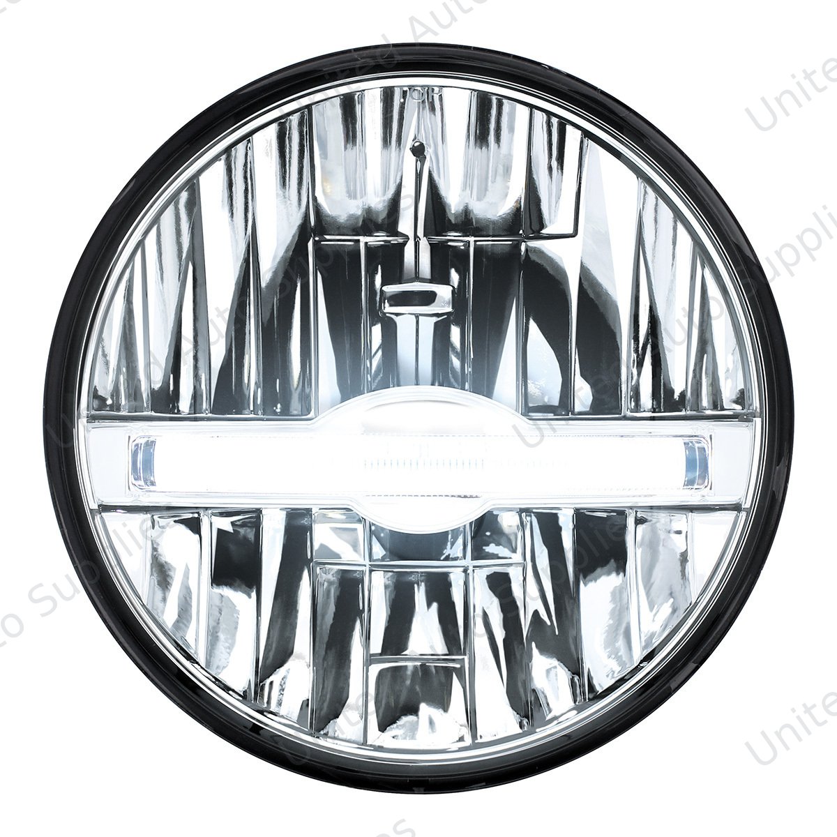 ULTRALIT - 7" High Power LED Headlight With White LED Position Light Bar