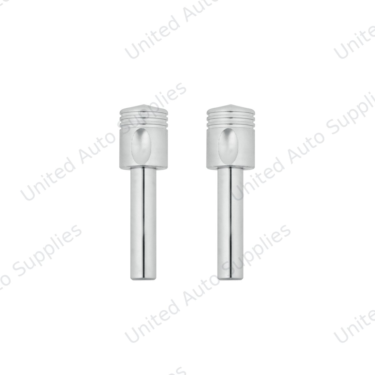 Chrome Piston Door Lock Knobs (2Pc/Set)