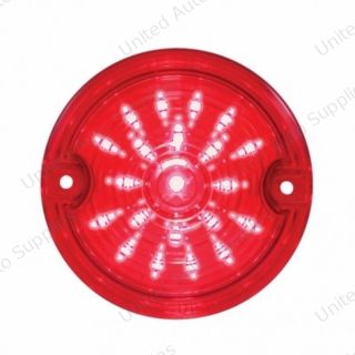 21 LED 3-1/4" Signal Light For Harley Motorcycle With 1156 Plug - Red LED/Red Lens
