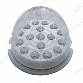 17 LED Dual Function Reflector Cab Light - Amber LED/Clear Lens (Bulk)