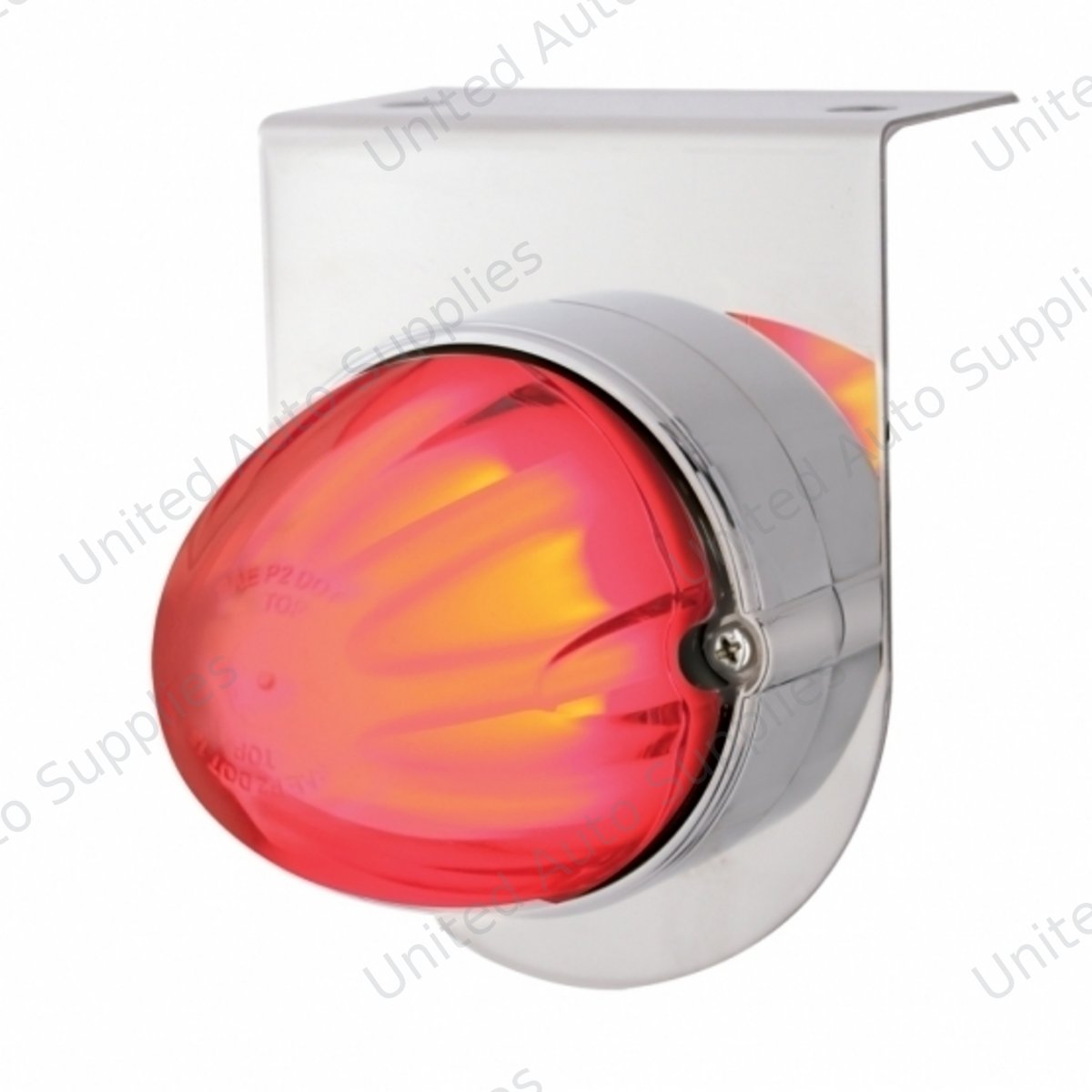 Stainless Light Bracket With 9 LED Dual Function Watermelon GloLight - Red LED/Clear Lens