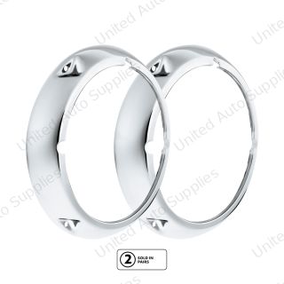 Headlight Bezel With Notches For 1971-1977 Ford Bronco-Chrome(Pair)