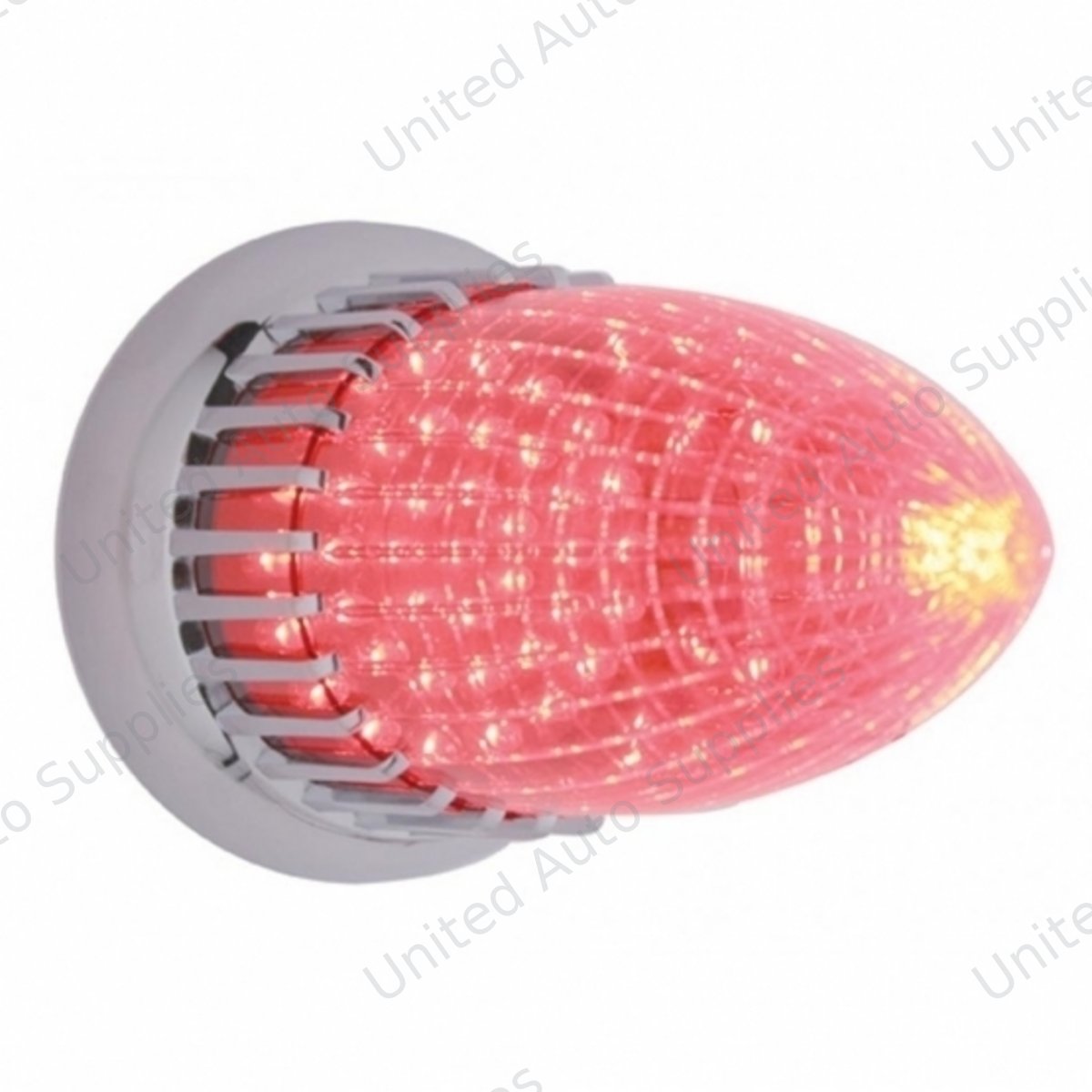 40 Red LED Vintage Torpedo Flush Mount Light - Red LED/Red Lens