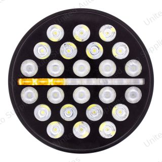 ULTRALIT - 24 High Power LED 7" Headlight With Dual Color LED Position Light Bar