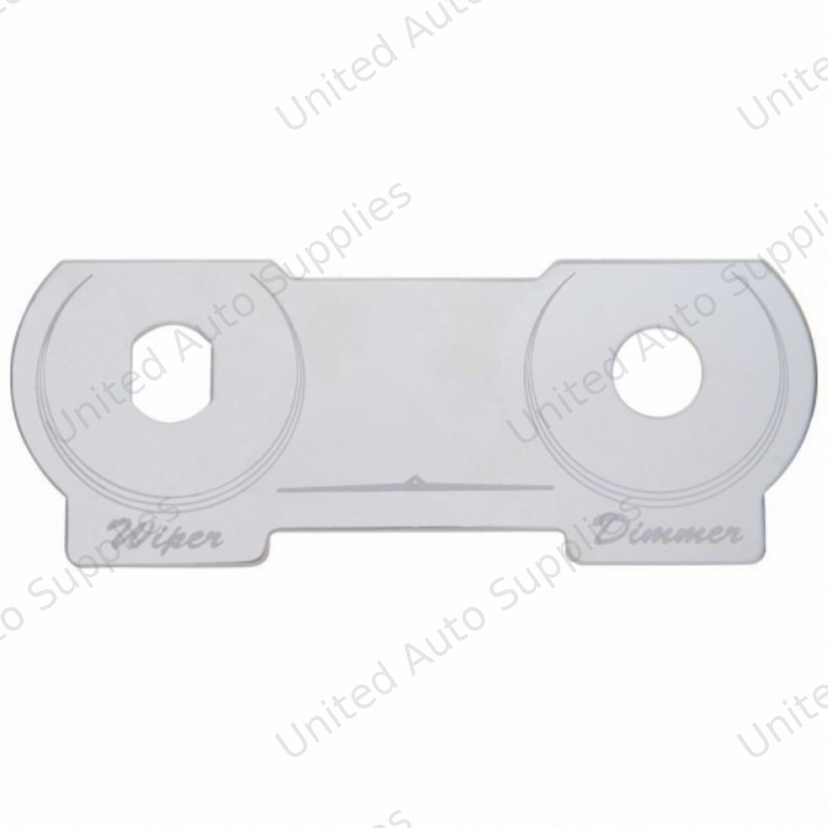 Stainless Steel Switch Name Plate For Peterbilt - Dimmer & Wiper