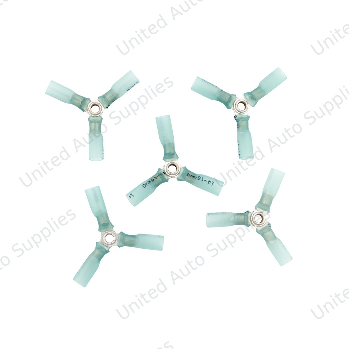 16-14 AWG 3-Way (Y) CS Heat Shrink Connector - Blue (5-Pack)