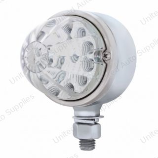 17 LED Reflector Watermelon Single Face Light - Amber LED/Clear Lens