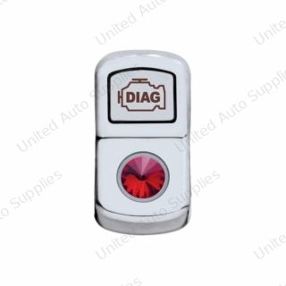 "Diagnostic" Rocker Switch Cover With Red Crystal