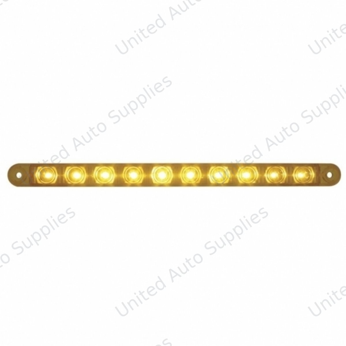 10 LED 9" Turn Signal Light Bar - Amber LED/Amber Lens (Bulk)