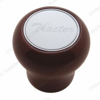 "Tractor" Wood Air Valve Knob - Stainless Plaque