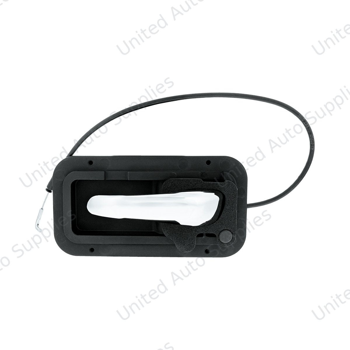 Chrome Interior Door Handle W/Cable & Base For Peterbilt 389 (2008-2023) And 386 (2006-2016) - Driver (Bulk)
