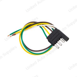 4 Way LED Trailer Light Harness - 12" Positive & Ground Leads