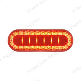 30 LED 6" Oval Lumos Light I-Series (Stop, Turn & Tail) - Red LED/Red Lens