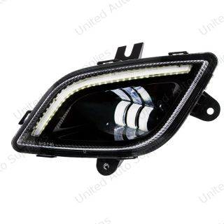 34 LED Black Fog Light With LED Light Bar For 2018-2024 Freightliner Cascadia - Driver