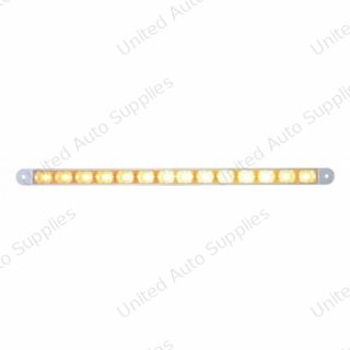 14 LED 12" Auxiliary Warning Light Bar Only - Amber LED/Clear Lens (Bulk)