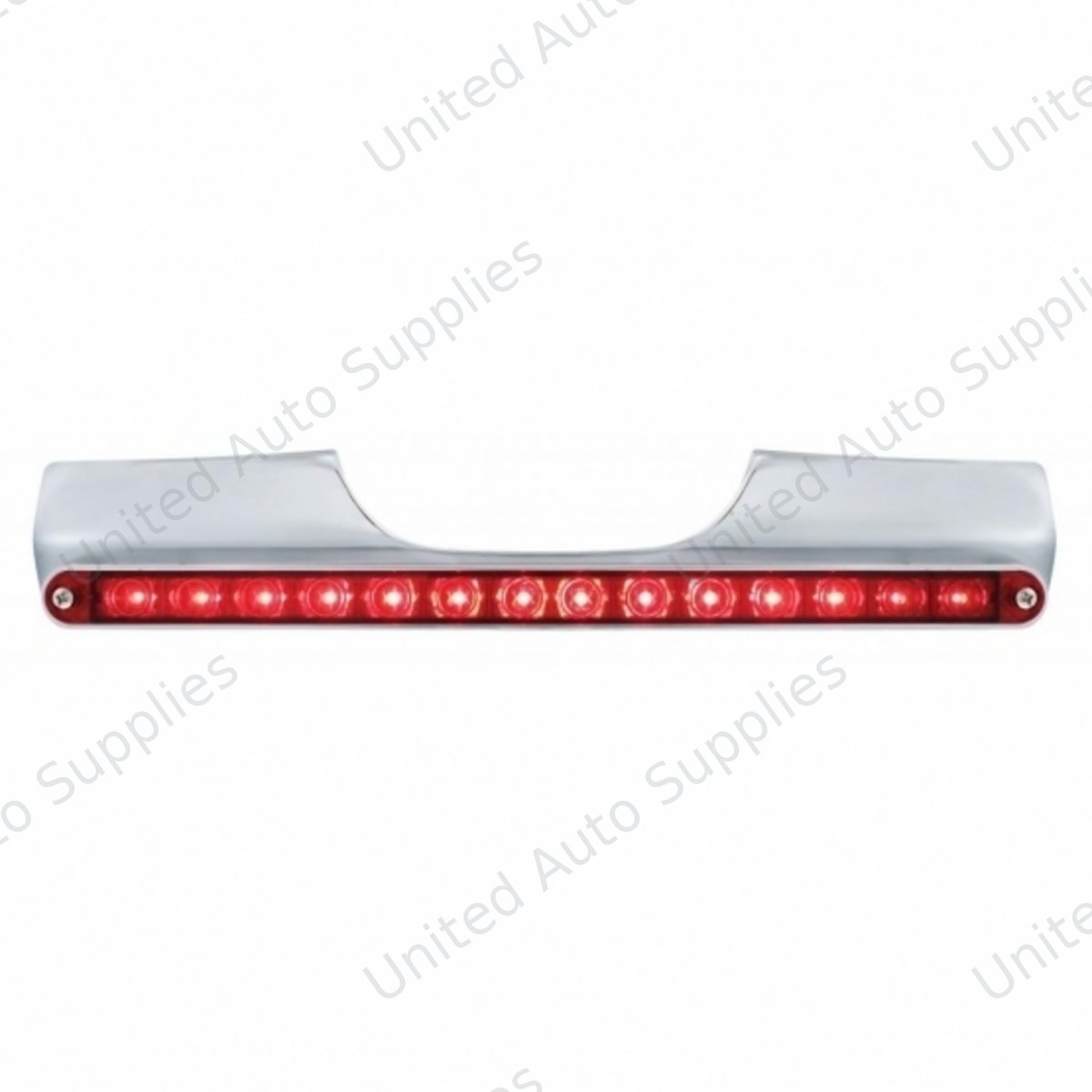 Motorcycle Rear Signal Light Bar With 14 LED 12" Light Bar - Red LED/Red Lens