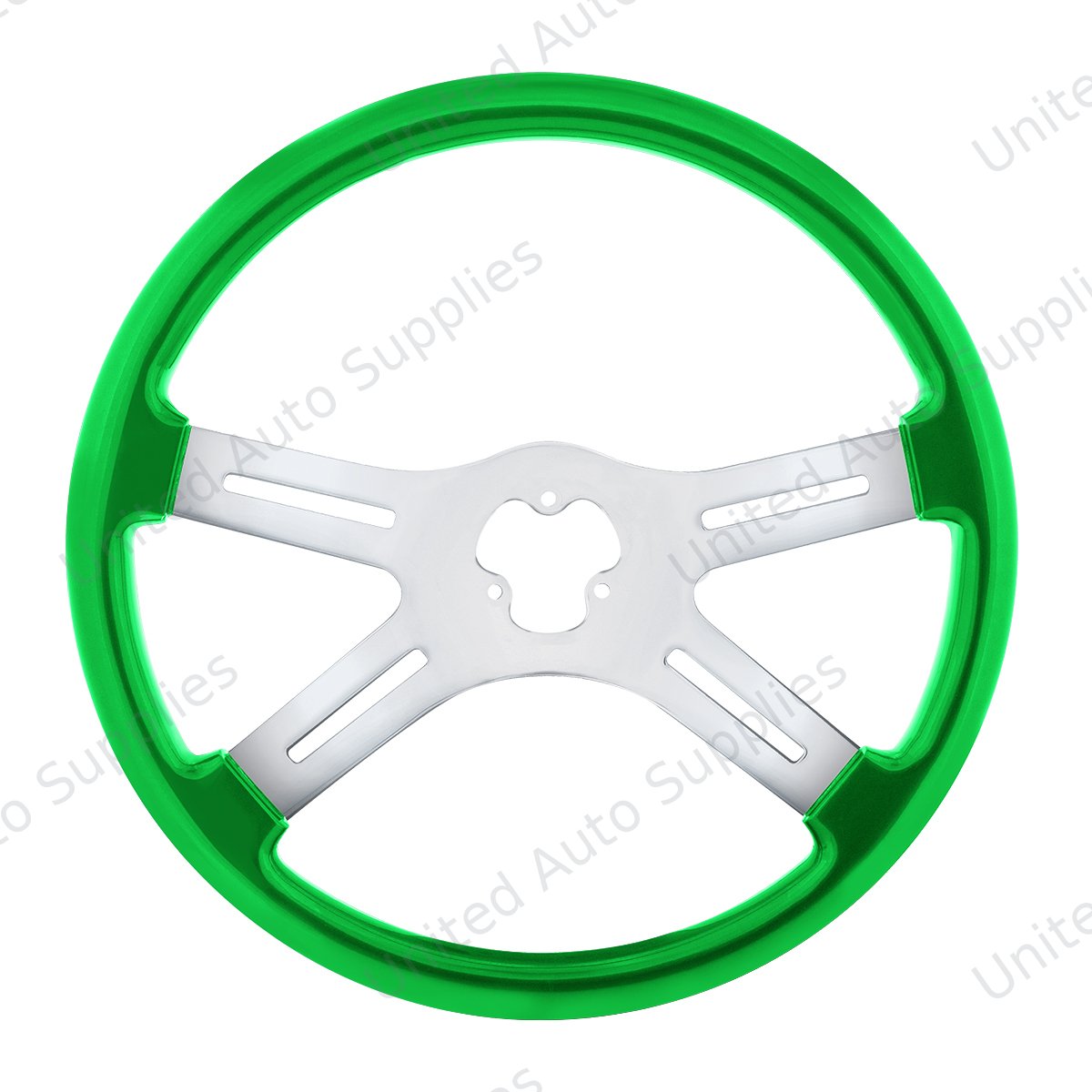 18" Candy Color 4 Spoke Steering Wheel - Candy Apple Green
