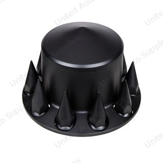 Pointed Rear Axle Cover With 33mm Spike Thread-On Nut Covers - Matte Black