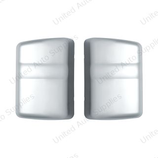 Chrome Plastic Bottom Mirror Post Covers For 2000-2010 International 9200I/9400I/9900I (Pair)