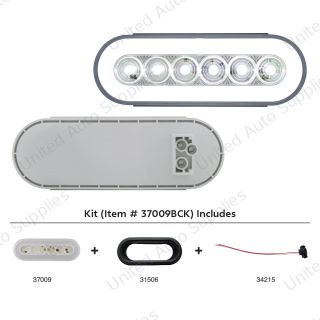 GloLight 22 LED 6" Oval Back-Up Light Kit