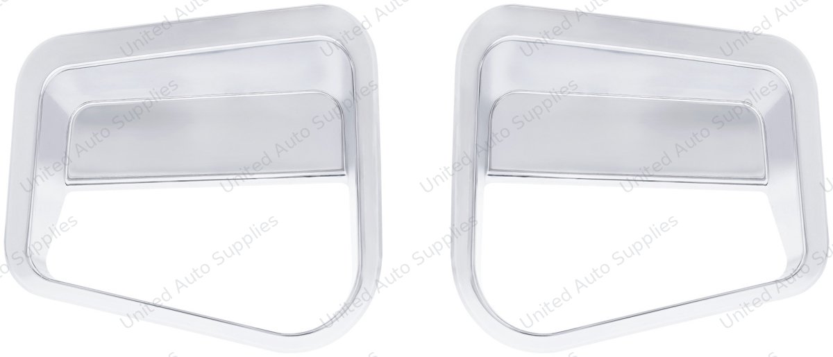 Chrome Plastic Fairing Latch Cover For 2018-2024 Volvo VNL-Passenger Front; Chrome Plastic Fairing Latch Cover For 2018-2024 Volvo VNL-Driver Front (2pcs)