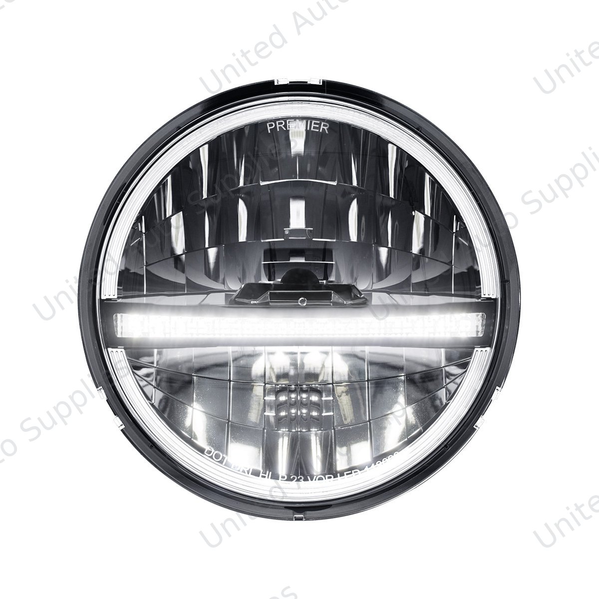 ULTRALIT - High Power LED 5-3/4" Headlight With LED DRL/Position Light - Black