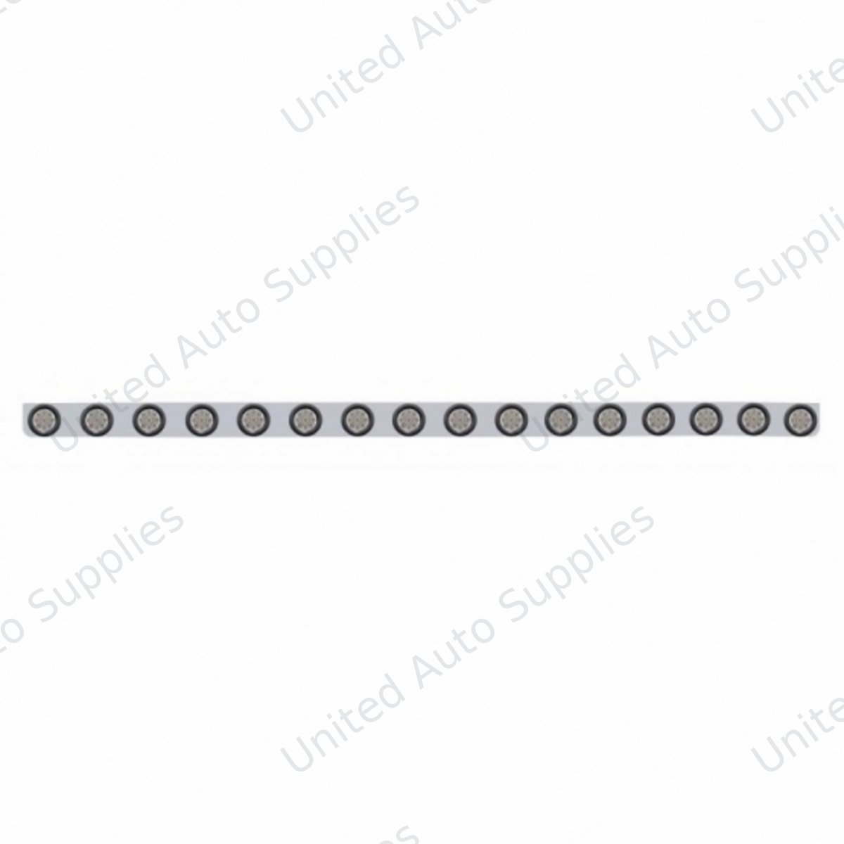 79-1/2" SS Bumper Light Bracket With 16X 9 LED 2" Reflector Light -Red LED/Clear Lens