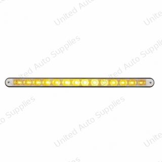 14 LED 12" Light Bar With Black Housing - Amber LED/Clear Lens