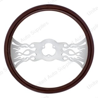 18" Wood Steering Wheel - Inferno