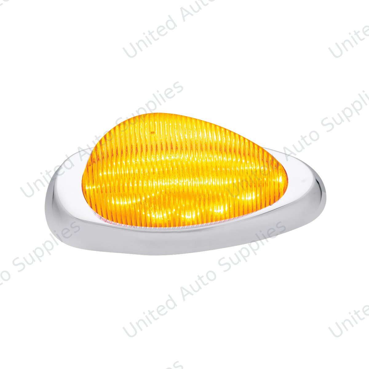 15 LED Sleeper Light With Bezel For Freightliner (Clearance/Marker) - Amber LED/Amber Lens (Pair)