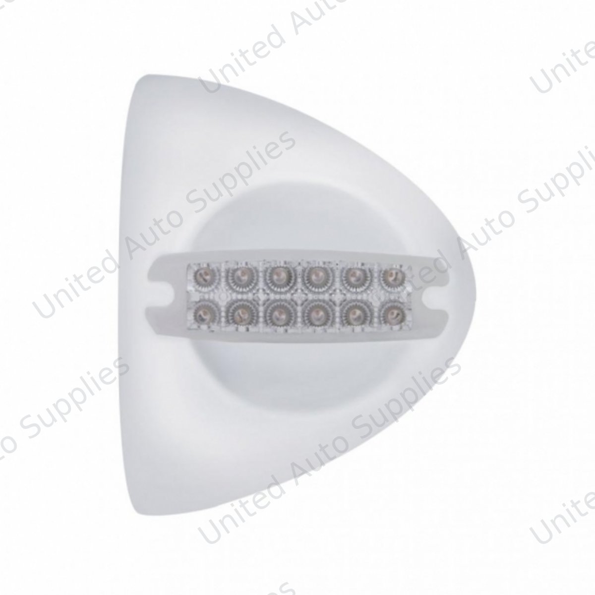 12 LED Reflector Headlight Turn Signal Light Cover - Amber LED/Clear Lens