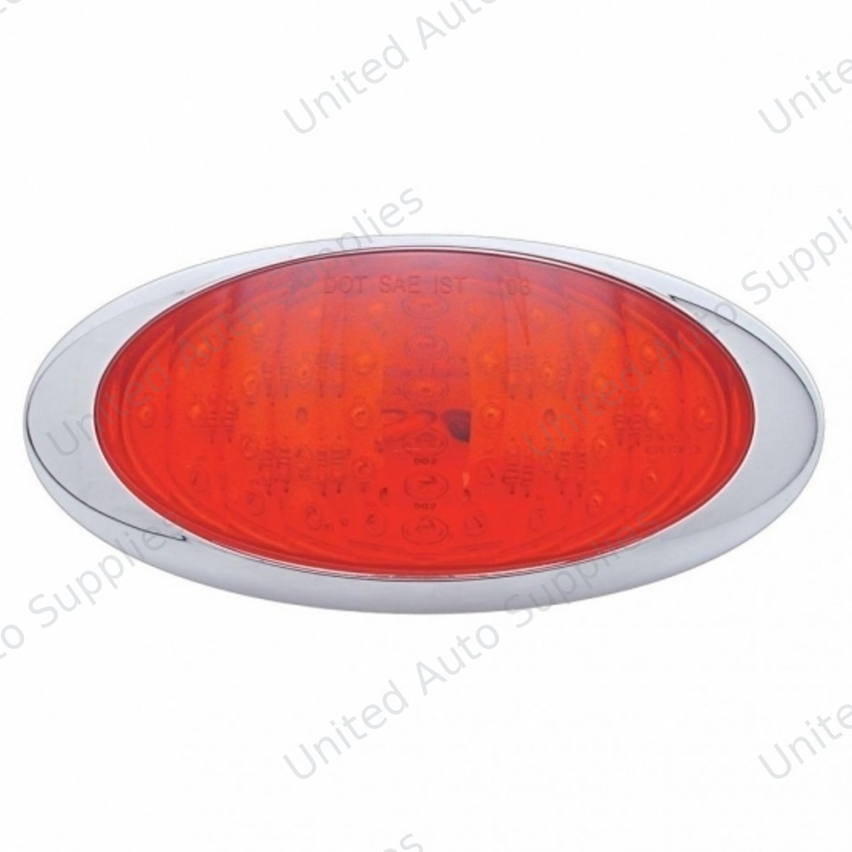 40 LED Oval Phantom III Light (Stop, Turn & Tail) - Red LED/Red Lens