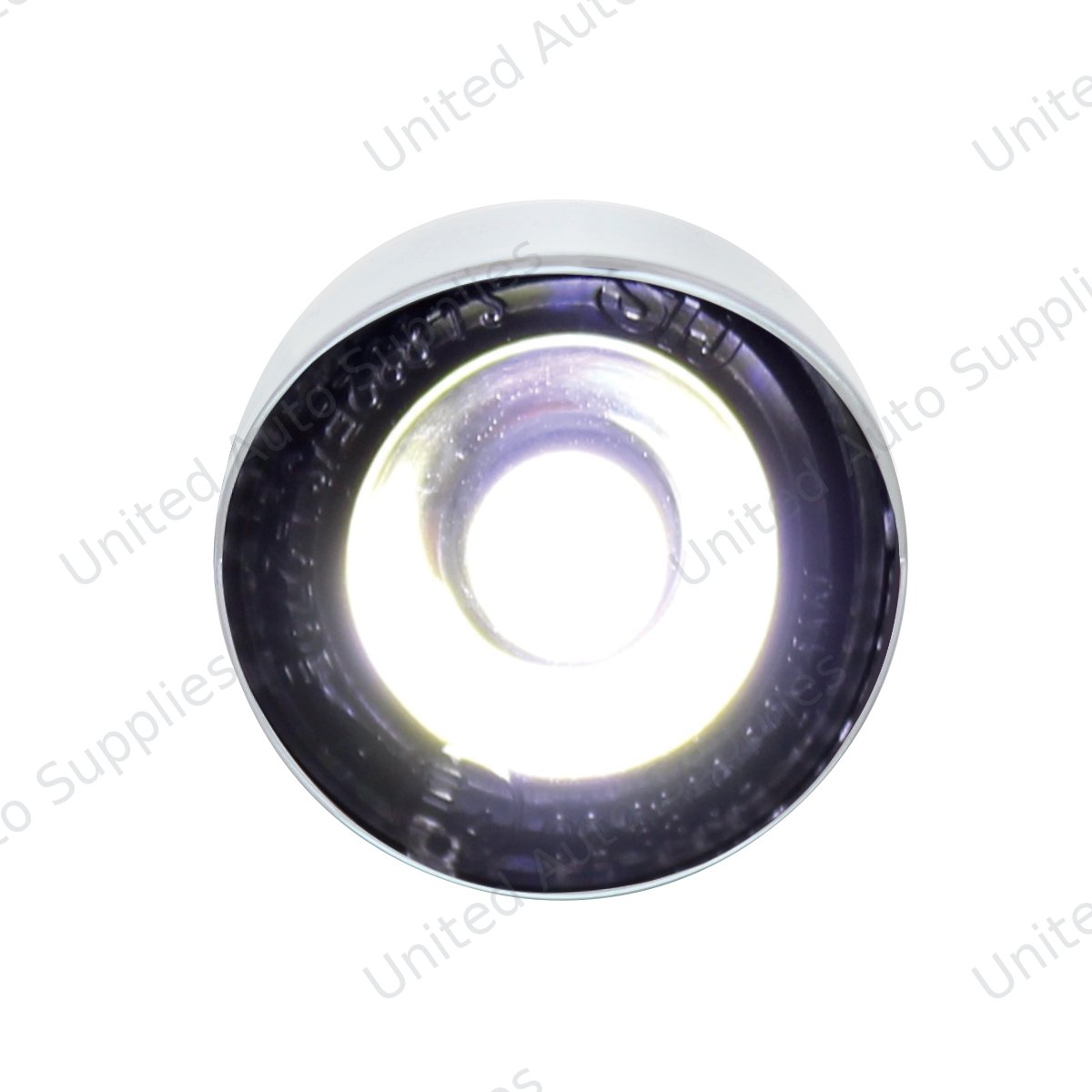 3 High Power LED 1" Clearance/Marker Light With Visor - White LED/Clear Lens