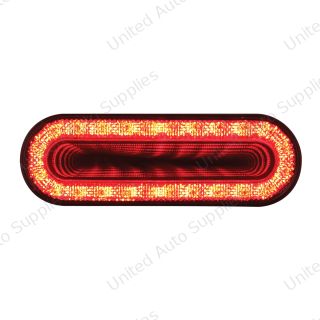 Mirage 24 LED 6" Oval Stop/Turn/Tail Light - Red LED/Clear Lens