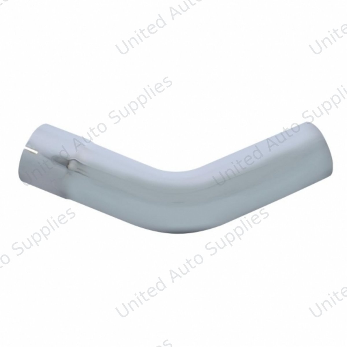 Chrome 45 Degree Exhaust Expanded Elbow, 5" I.D. To 5" O.D. - 12" X 12"